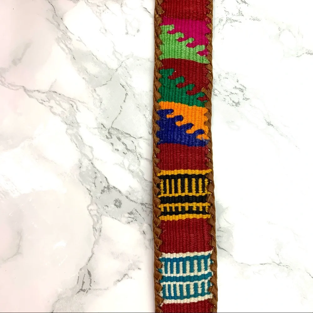 Cornucopia Brand Retro Leather Southwestern Belt